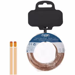 Câble parallèle 2x0,75mm² transparent, rouleau 25m, tension nominale 48v, pour interconnexion audio, vidéo et similaire