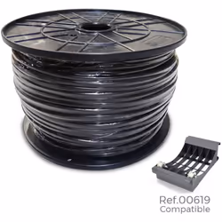 BOBINE CÂBLE ACRYLIQUE 1KW 2X1,5MM NOIR 200MTS (BOBINE GRANDE Ø400x200mm)BOBINE CÂBLE ACRYLIQUE 1KW 2X1,5MM NOIR 200MTS (BOBI ...