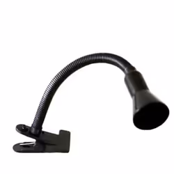 Lampe Avec Pince Modèle Tokyo E14 Couleur Noire. Mesures: 11,6x45cm (profondeur/hauteur) Puissance Maximale: 40w. Tension: 22 ...