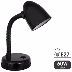 Lampe De Table Modèle Amsterdam E27 Couleur Noire E27. Mesures: 13x34cm (largeur/hauteur) Puissance Maximale: 60w. Tension: 2 ...