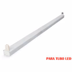 Réglette Fluorescente Pour Tube Led 1x18w (EQ. 36w) Taille: 123cm (longueur). Couleur Blanche. (TUBE Non Inclus) Tension: 220 ...