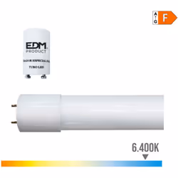 Ce Tube type néon à LED d'une puissance de 9W remplace les tubes néons T8 (T8). Teinte de lumière : Luz fría 6500K - angle d' ...