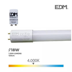 Tube LED EDM F 18 W T8 1500 lm Ø 2,6 x 120 cm (4000 K)