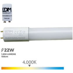 Tube LED EDM 1850 Lm A+ T8 22 W (4000 K)