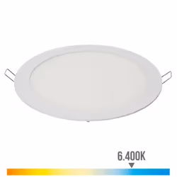 Downlight Led Encastrable Rond 20w Lumière Froide 6400k 1500lm Dimensions: Ø20cm Interlocking Ø22.5cm Extérieur. Cadre Blanc. ...