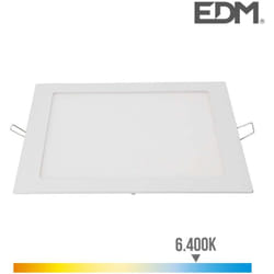 Downlight led 20W carré 22cm Blanc - Blanc du Jour 6400K