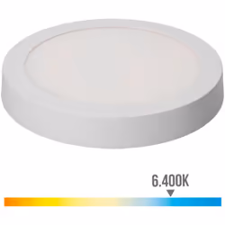 Plafonnier circulaire 20W avec une puissance d'éclairage de 160W. Teinte de lumière : blanc du jour 6400K. Flux lumineux : 15 ...