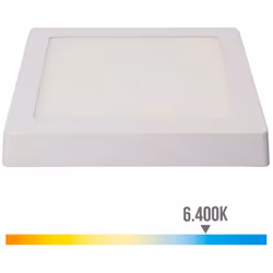 Downlight Led À Surface Carre 20w 6400k Lumière Froide 1500lm, Ip20. Classe Énergétique A. Angle D'ouverture : 160°. Mesures  ...