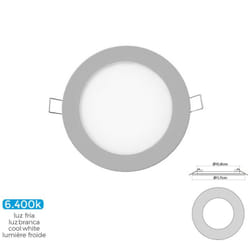 Mini Downlight Led Rond 6w 6400k Lumière Froide. Couleur Chrome ø11,7cm EDM