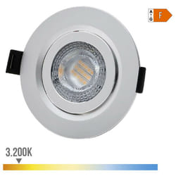 Downlight Led Encastrable 9w 806lm Ra80 3200k Cadre Rond Chrome EDM
