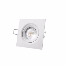 Présentation : Un spot LED encastrable EDM - 5W - 380lm - 6400K - Cadre blanc - 31655 afin d'éclairer de manière efficace, to ...