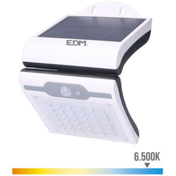 Applique Solaire 2w 220lm 6 500k Avec Capteur Couleur Blanche EDM