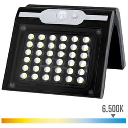 Applique Solaire 2w 220lm 6 500k Avec Capteur Couleur Noire EDM
