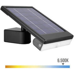 EDM - Applique Solaire Led 6w 720lm 6 500k Avec Crépuscule Et Détecteur De Mouvement. Couleur Noire
