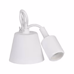 Suspension en silicone e27 couleur blanche Mesures : ø4,4x98,4cm (diamètre/longueur) puissance maximale : 60w. Tension : 220- ...