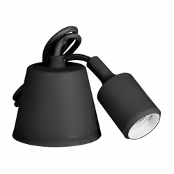 Suspension En Silicone E27 Couleur Noir. Mesures: Ø4,4x98,4cm (diamètre/longueur) Puissance Maximale: 60w. Tension: 220-240v ...