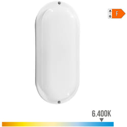 Applique LED Ovale avec Capteur - 18W - 1820lm - 6400K - 10,2x4,5x23cm - Blanc - IP44