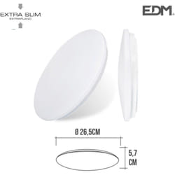 Plafonnier Circulaire Extra-Plat 12W 1660lm (100W) - Blanc du Jour 6500K