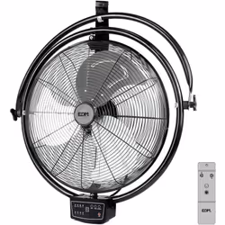 Ventilateur industriel 120w 50cm ventilateur de plafond mural edm. pales de 50cm. 3 vitesses. inclinable et oscillant. grille ...