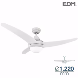 Ventilateur de plafond modèle egeo white puissance : 60w pales : ø122cm 3 vitesses. avec télécommande. débit d'air 6961m³/h a ...