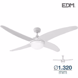 Ventilateur de Plafond avec Lumière EDM Caspio Blanc 60 W