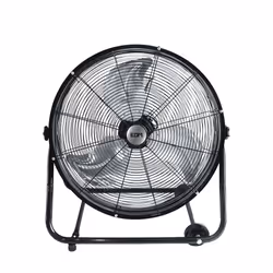 EDM 33933, Ventilateur de sol industriel, Noir, Argent, 60 cm, 59,8 dB, 7500 m³/h, Secteur