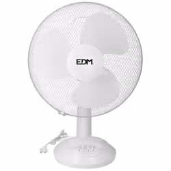Ventilateur De Table Blanc Puissance: 35w Palmes: Ø30x48cm (diamètre/hauteur) 3 Vitesses Tête Réglable/Oscillante Débit D'air ...