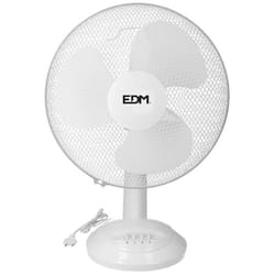 Ventilateur de table EDM Blanc 35W D30cm 3 vitesses
