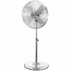 Ventilateur Sur Pied A Base Circulaire Chromee Puissance: 60w Pales: Ø40cm Hauteur Reglable 90-116cm 3 Vitesses De Tete. Gril ...