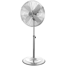 EDM - Ventilateur Sur Pied Avec Base Circulaire Chromée Puissance: 60w Palmes: ø40cm Hauteur Réglable 90-116cm