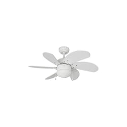 EDM - Ventilateur De Plafond Modèle Aral Blanc Puissance: 50w Palmes: Ø76cm