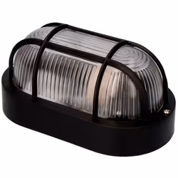 Applique Ovale Ip54 Couleur Noir 1xe27 40w Dimensions: 11,4x20,2x10.Cm (largeur/profondeur/hauteur) Mod. Tarragone (AMPOULE N ...