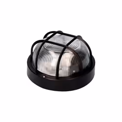 Applique Ronde Ip54 Couleur Noire 1xe27 40w Ø185x104cm Modèle Tarragone. Edm