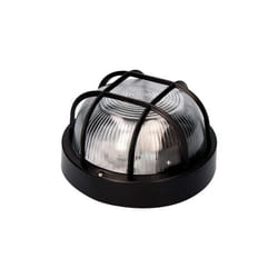 Applique Ronde Ip54 Couleur Noire 1xe27 40w Ø185x104cm Modèle Tarragone. Edm