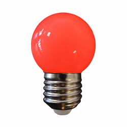 Ampoule LED E27 1,5W lumière équivalente à 15W. Teinte de lumière : Roja - angle d'éclairage à 360°. Flux lumineux de 200lm a ...