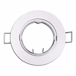 Bague halogène métallique Oscillant. Couleur blanche. Taille : ø8.4cm (diamètre) interlock : ø7.4cm (diamètre). Matériau : Mé ...