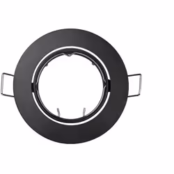 Bague halogène métallique Oscillant. Couleur noire. Taille : ø8.4cm (diamètre) interlock : ø7.4cm (diamètre). Matériau : Méta ...