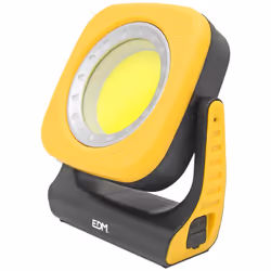 projecteur led rechargeable 1.000lm edm. comprend 2 batteries 18650 de 1.200mah.trois positions de lumière. dimensions : 12,3 ...