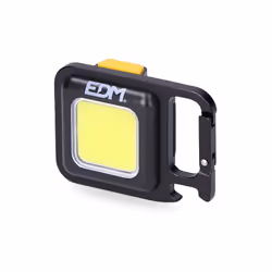 LAMPE DE POCHE PORTE-CLÉS MULTIFONCTIONNELLE EN ALUMINIUM, IP44. COB LED 6W, 6000K AVEC 4 MODES : 300 lm / 150l m / FLASH / T ...