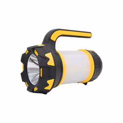 Présentation : Cette torche à main LED rechargeable - EDM - 350lm dispose d'un spot avant et d'un éclairage latéral dont une  ...
