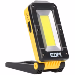 Torche Led Rechargeable Avec Base 500Lm Edm. Diverses Positions, Comprend Lumière Blanche Et Rouge Avec Flash. Comprend Batte ...