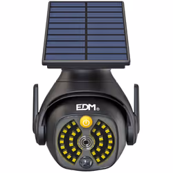 Caméra simulée avec lumière solaire. ip44,5w, lumière froide 6500k 300 im / 30 im. avec capteur de crépuscule et de mouvement ...