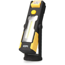 Lampe Torche Led Cob Xl Double Fonction 1led 3w + 1 Led 1w Avec Crochet + Aimant 3xaaa (piles Incluses) EDM