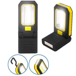 Lampe de poche led cob 3 leds xl 200lm. avec crochet et aimant 3xaaa (piles incluses) edm