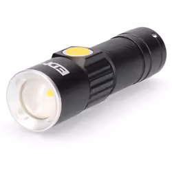 Mini lampe de poche avec zoom 1 led 7500k usb rechargeable Pile au lithium incluse. Portée : 60m. Couleur noire. 7500K 120lm ...