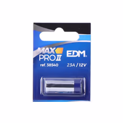 Pile alkaline max-pro edm 23a 12v télécommande ø10,3x28,5mm (diamètre/hauteur). Type 23A - 12V. Marque EDM. Pile vendue à l'u ...