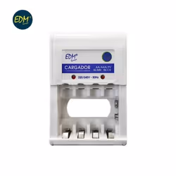 EDM Chargeur de batterie 4 Batteries AA/AAA/6F22