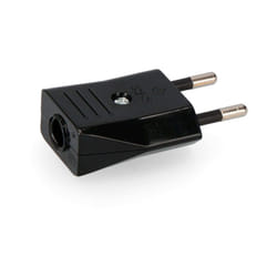 Fiche Électrique Rétractable 10A 250V - Connecteur Noir Thermoplastique 4mm - Sécurité Garantie