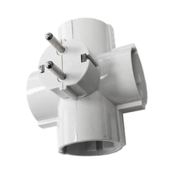EDM - Fiche 4 prises t/tl sorties laterales sous film retractable 16a 250v 4,8mm