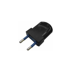 Pack de 2 unités de prise européenne bipolaire noire 10A 4mm 250V